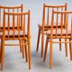 Série de 4 chaises bistrots scnadinave vintage