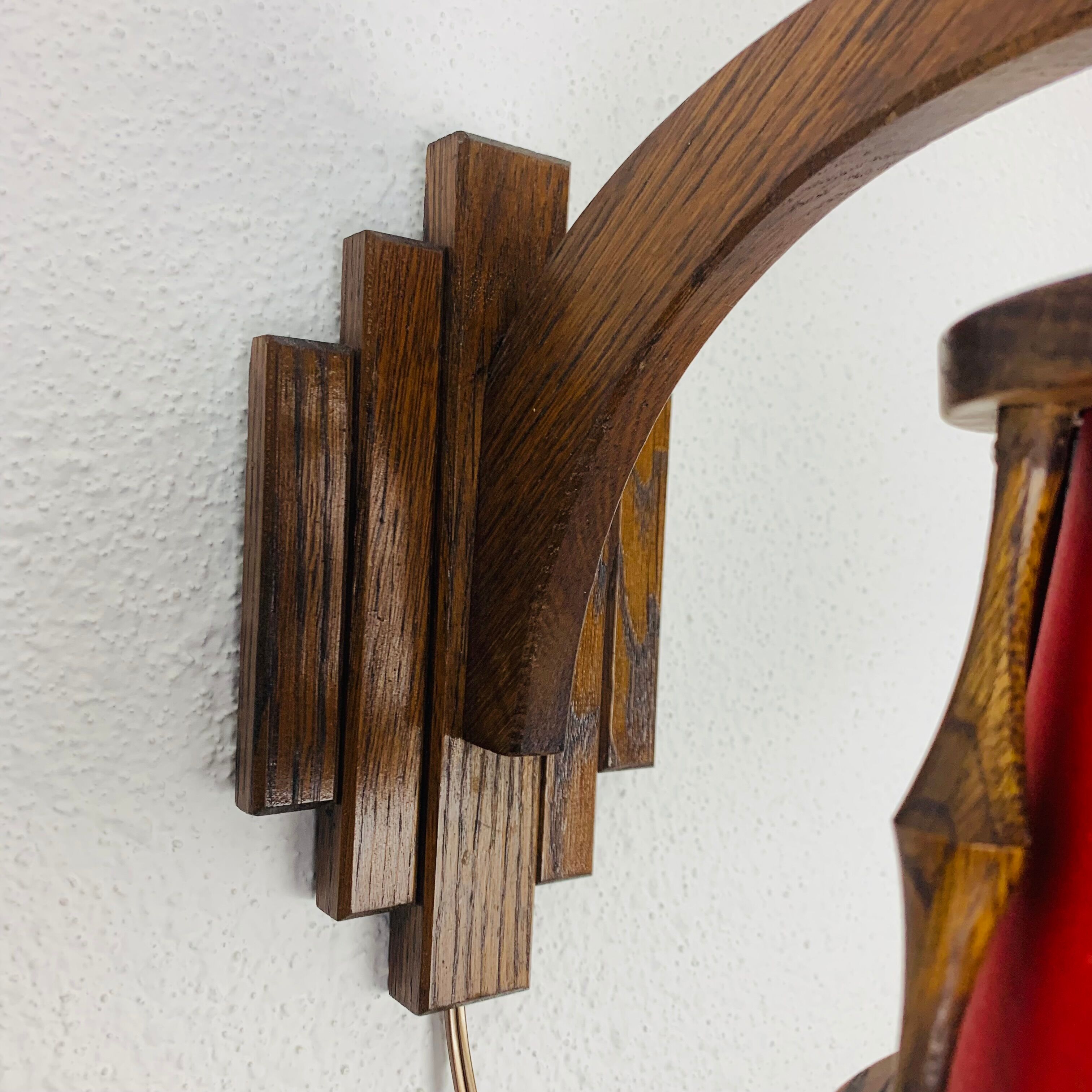 Wall lamp lantern art deco wood