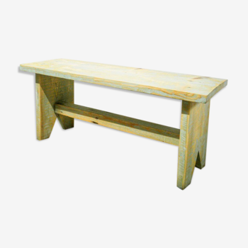 Small rustic pine bench