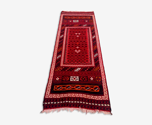 Tapis en laine kilim 387x150 cm