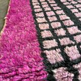 New purple berber wool rug 75x355