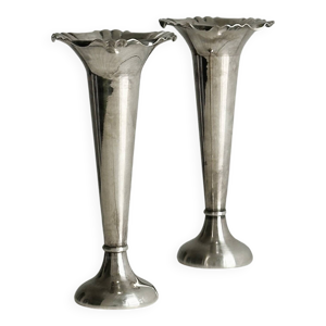 duo de vases en métal