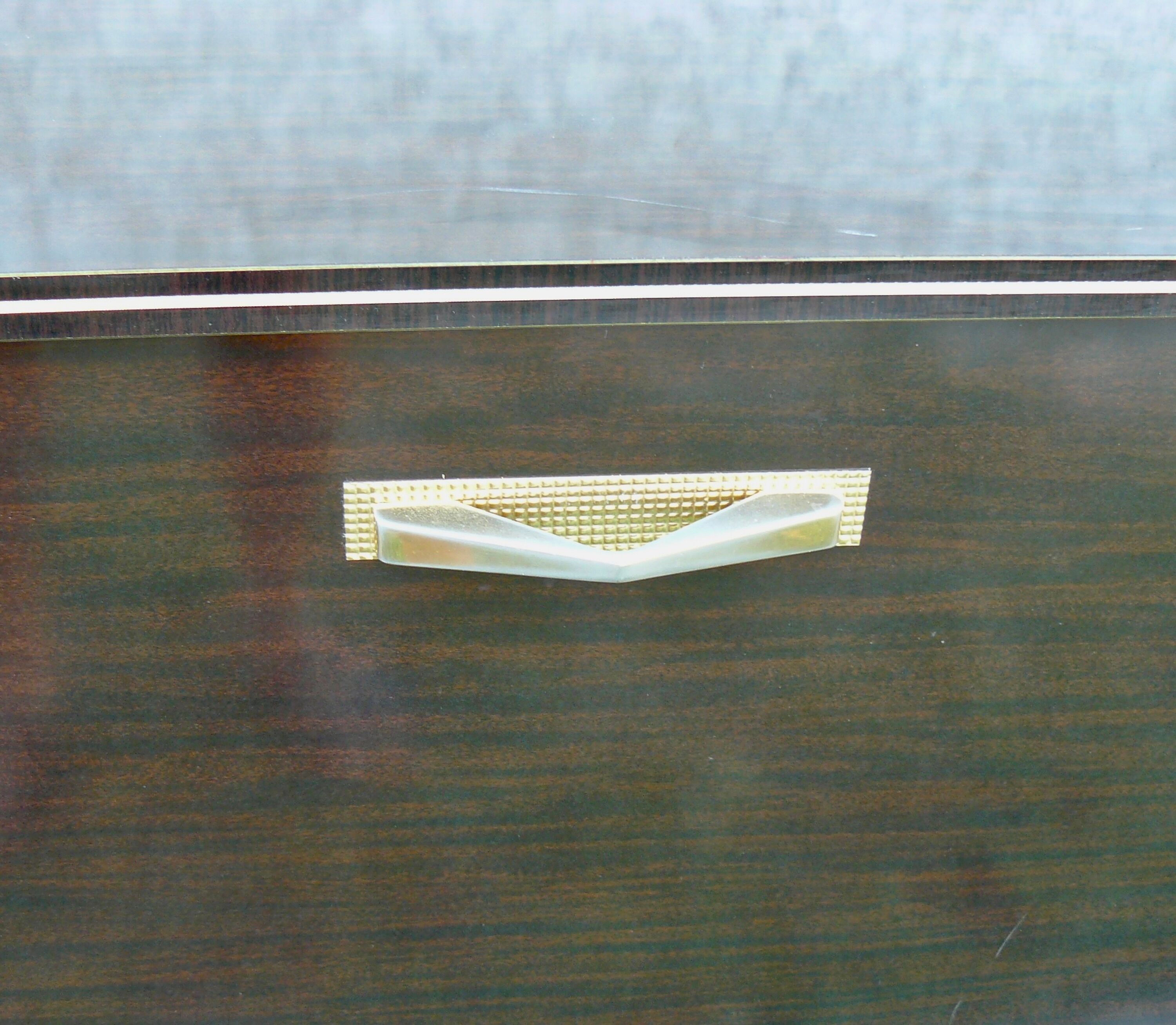 Vintage 1960s rolling and lighting bar with compass legs