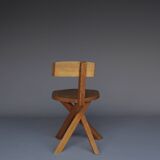 S34 Elm Chair by Pierre Chapo, 1980s