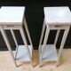 Pair of harnesses, pedestal table with plants, vintage wooden