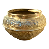 Cache pot en laiton ancien