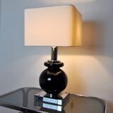 Cubic table lamp with ceramics by Bd Lumica, Italy, 1980