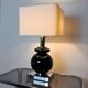 Cubic table lamp with ceramics by Bd Lumica, Italy, 1980