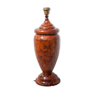 Pied de lampe bois massif Louis Drimmer