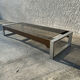 Rosewood coffee table with glass top