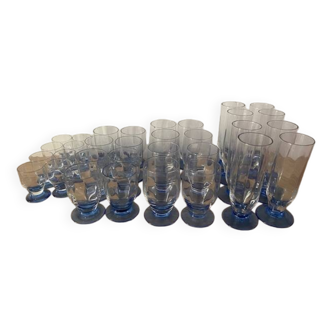 Daum Nancy crystal glassware set