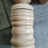 Turned wooden pot set