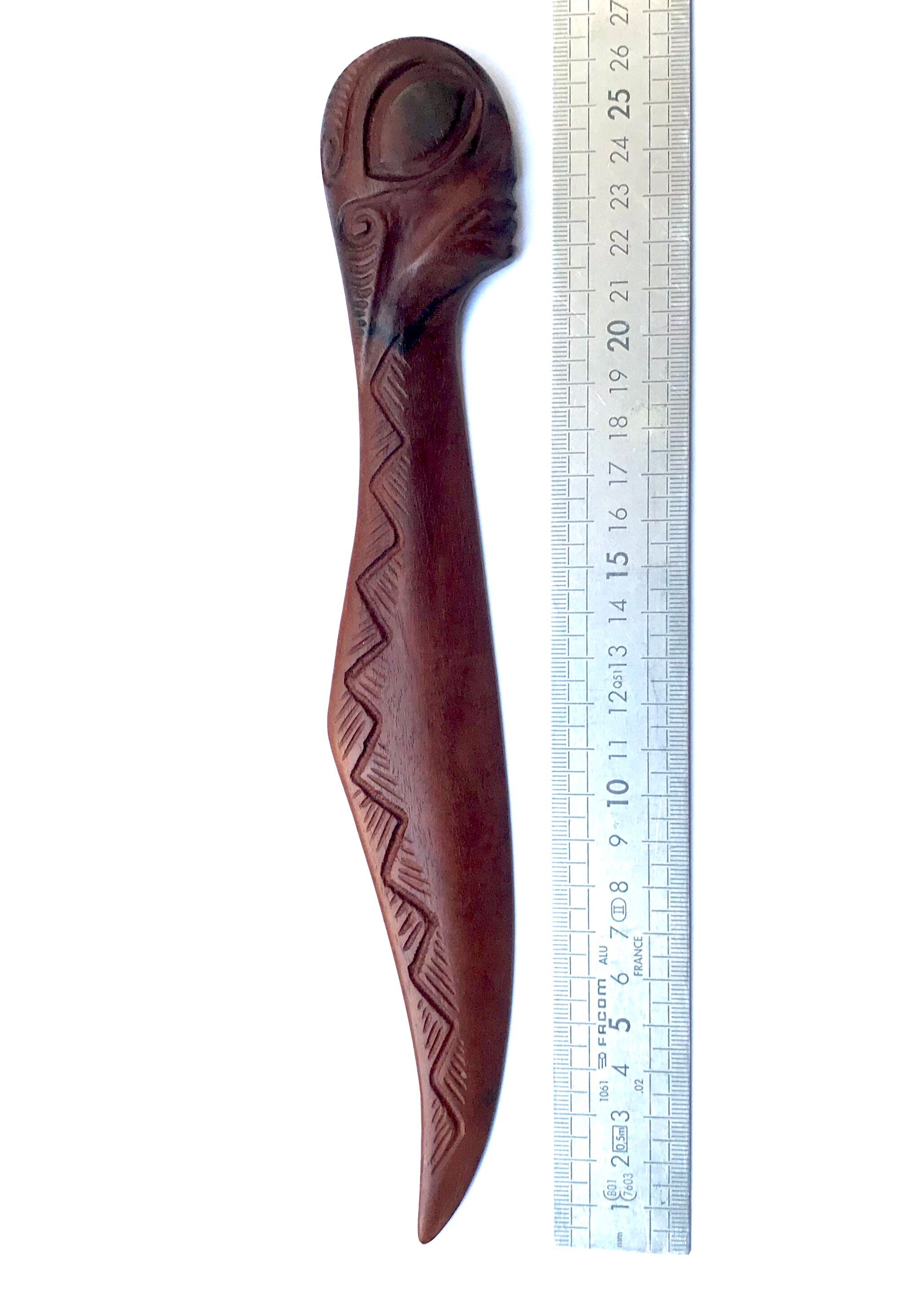 Coupe-papier Tiki en bois