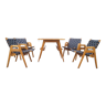 Modular armchair and table set 1949
