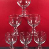 Set of 6 louis philippe style glasses 14 cm
