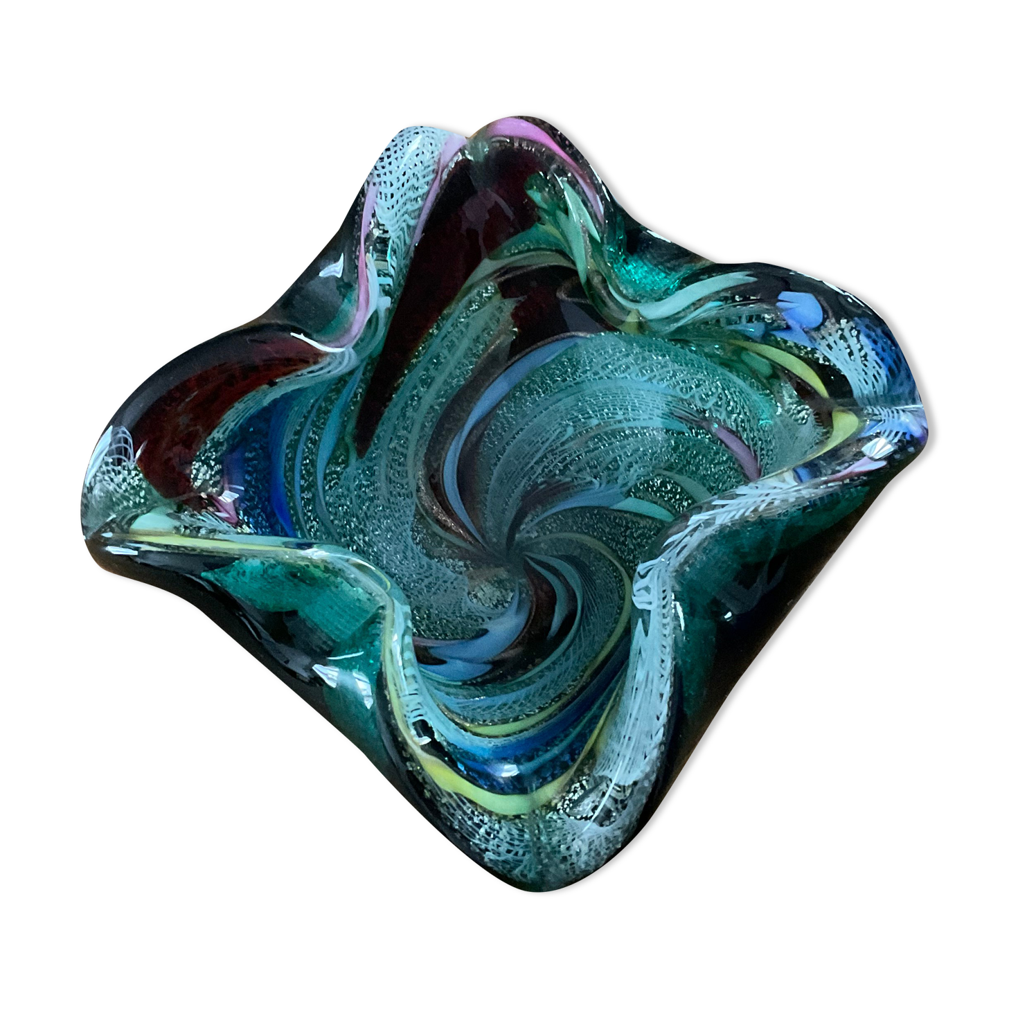 Trinket bowl in murano glass, circa 60
