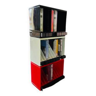 3 biblio cassette holders by Giotto Stoppino for Rexite 1970