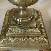 Pair of gilded bronze candlesticks in the Napoleon III style.