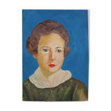 Portrait woman painting