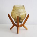 Pair of 1970's Vintage bedside table lamps by Drevo Humpolec