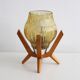 Paire de lampes de chevet vintage des années 1970 par Drevo Humpolec
