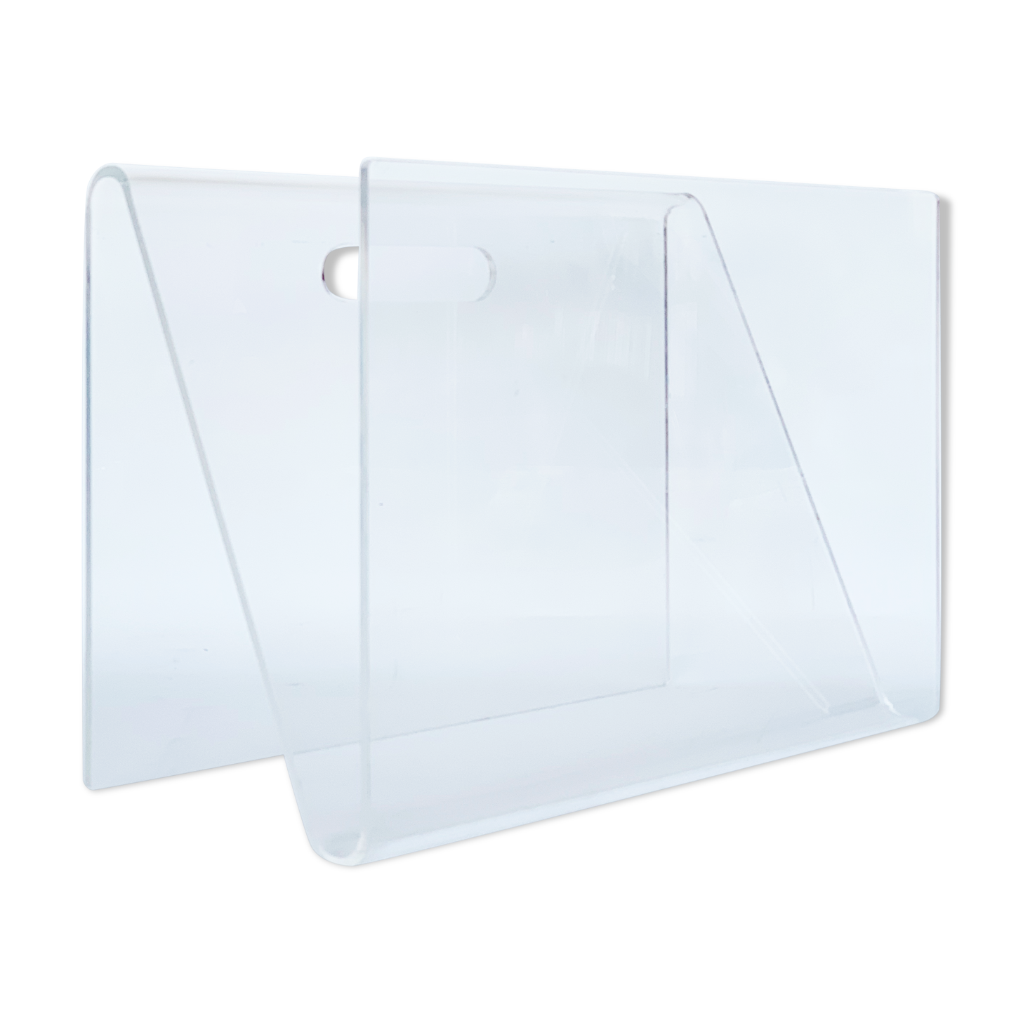 Plexiglas design magazine holders from the 70s