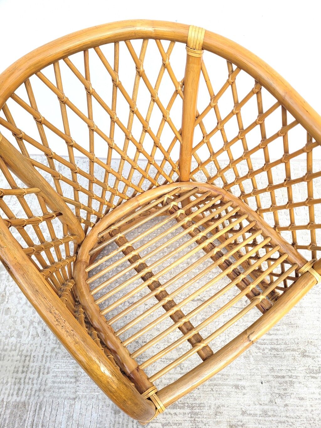 1970s adult rattan armchair