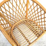 1970s adult rattan armchair