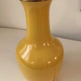 Pied de lampe porcelaine jaune
