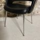 Conference chair in black design with metal legs – contemporary lines