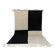 Handmade white and black beret rug