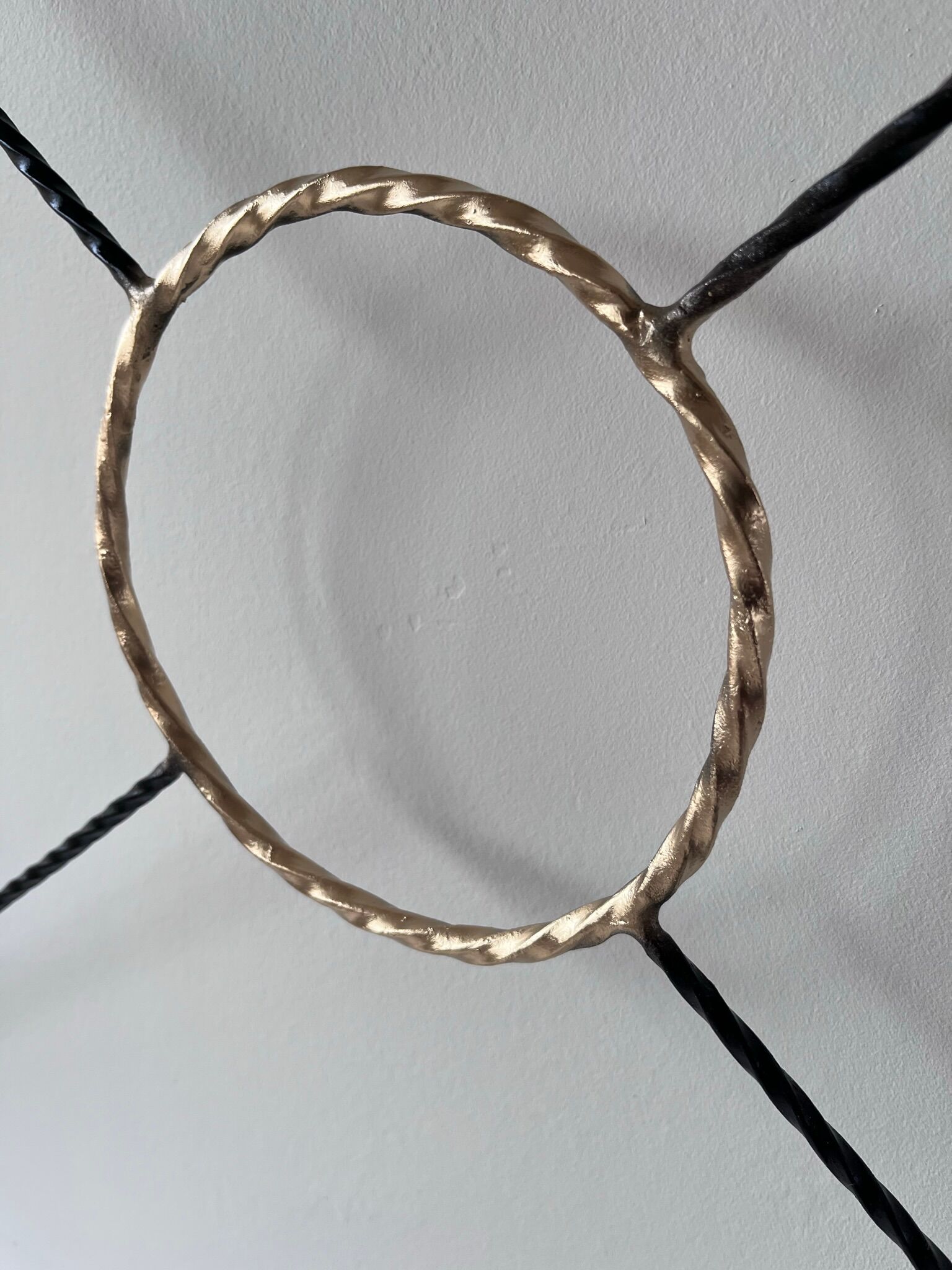 Wrought iron coat rack