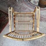 Antique rattan armchair