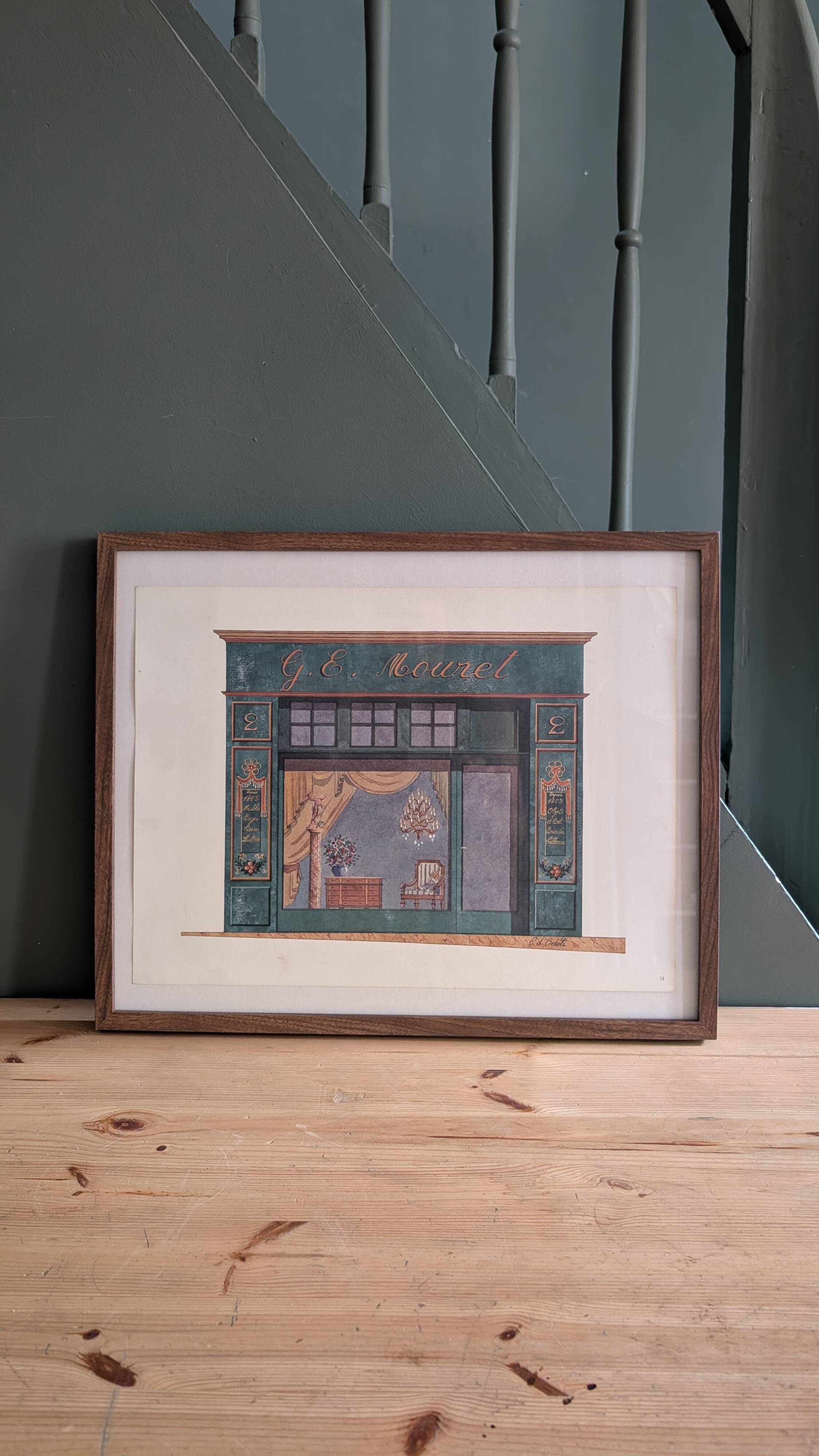 Lithograph "G. E. Mouret - antiques" – Catherine d'Ortoli