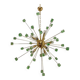 Green Cubes Murano Glass Gold Sputnik Candlestick