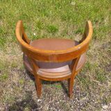 Rosewood and bronze office chair