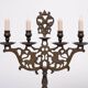 Pair Large Antique Bronze Shabbat Candelabra Germany