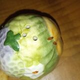 Salt and pepper shakers in earthenware – frugal pattern, 1950s