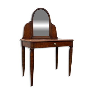 Art Deco wooden hairdresser with a swivel mirror – Paris – Original label