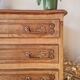 Antique commode with curved drawers - solid wood