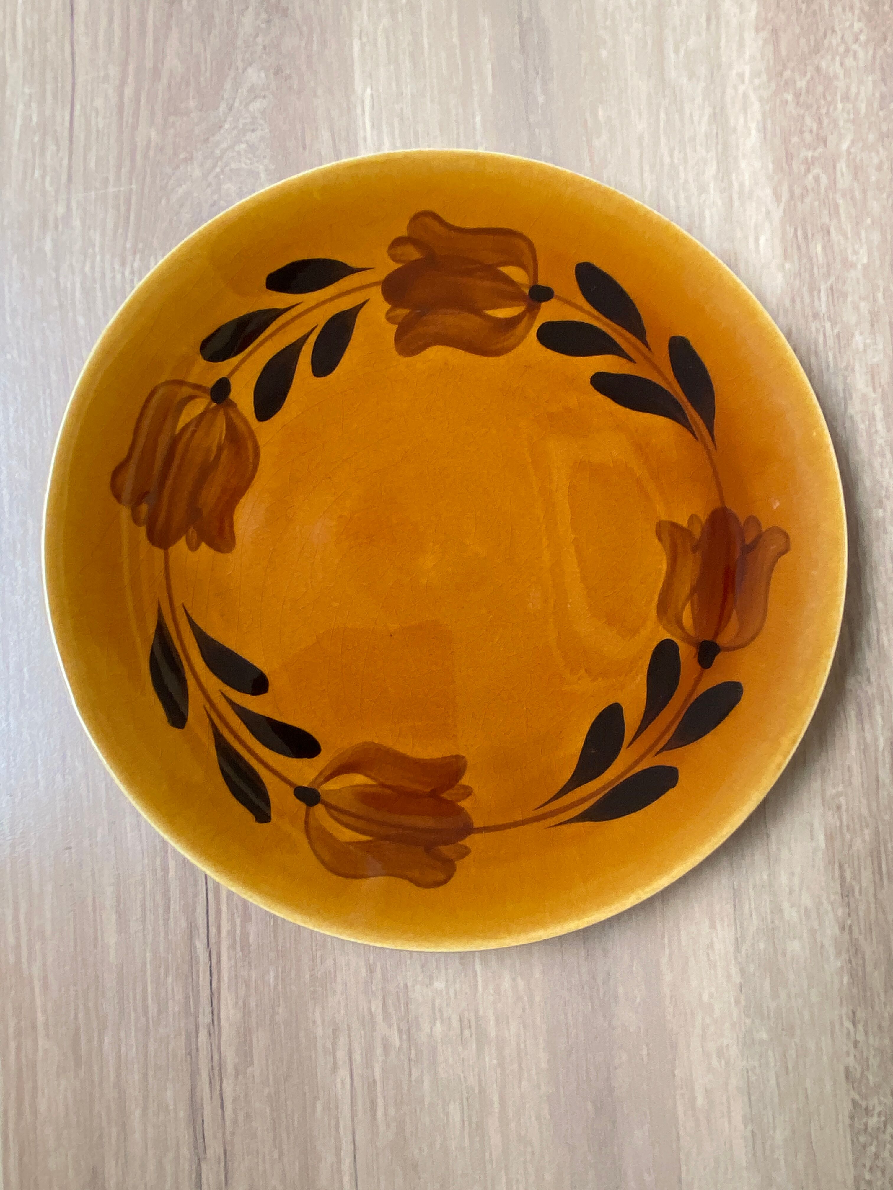 Set of 2 plates in earthenware of St Amand