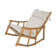 Scandinavian modern birch spindle rocking lounge chair, 1960’s
