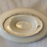 5 plats en faïence bleue ancienne Longchamp 1930 modèle Marcel
