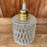 Vintage structured glass globe pendant light drops