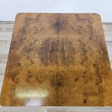 Art Decò coffee table from the 1930s, square in walnut burl