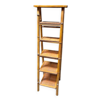 Foldable rattan shelf