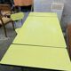 Bright yellow formica vintage table and chair