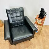 Fauteuil skaï noir