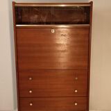 Vintage secretary display chest of drawers and desk 1960
