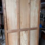 Small cabinet – Art Deco style bookcase in light wood with beveled glass.